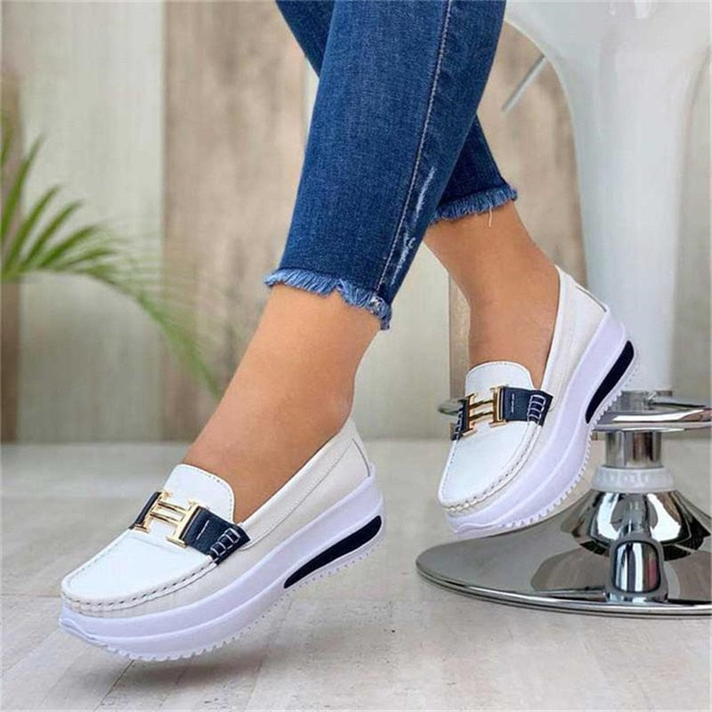 Helga™ Comfortable platform loafers