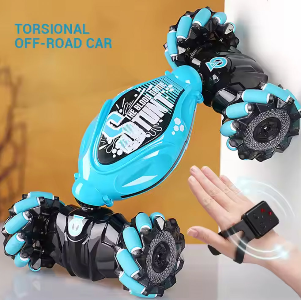 GestoRacer 2.0™ RC mașină de cascadorie cu detectarea gesturilor cu lumină și muzică