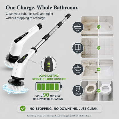 ScrubTech Pro™ Electric Scrub Brush for Fast, Strain-Free Cleaning