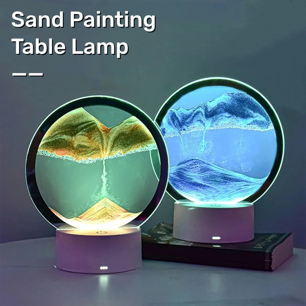 AtmoScape™ Colorful LED Hourglass Art Frame Lamp