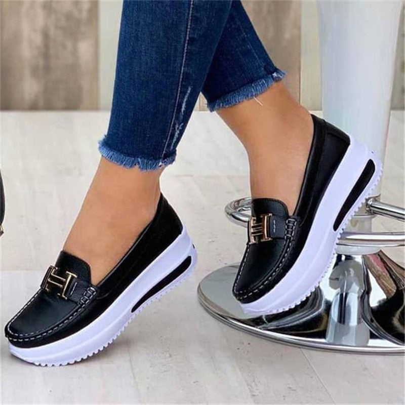 Helga™ Comfortable platform loafers