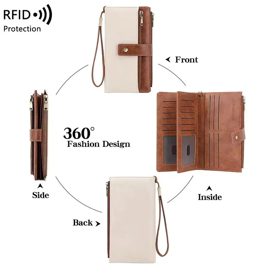 ShieldFold™ Elegant Leather Wallet with Multi-Card Slots