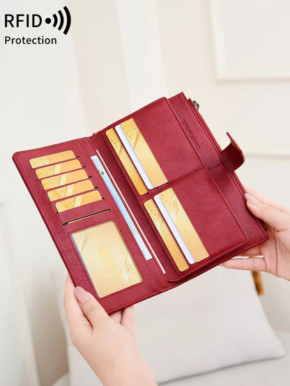 ShieldFold™ Elegant Leather Wallet with Multi-Card Slots