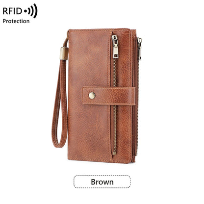 ShieldFold™ Elegant Leather Wallet with Multi-Card Slots