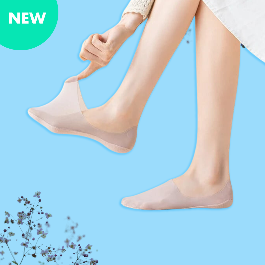 Silk Serene™ Transparent anti-slip socks