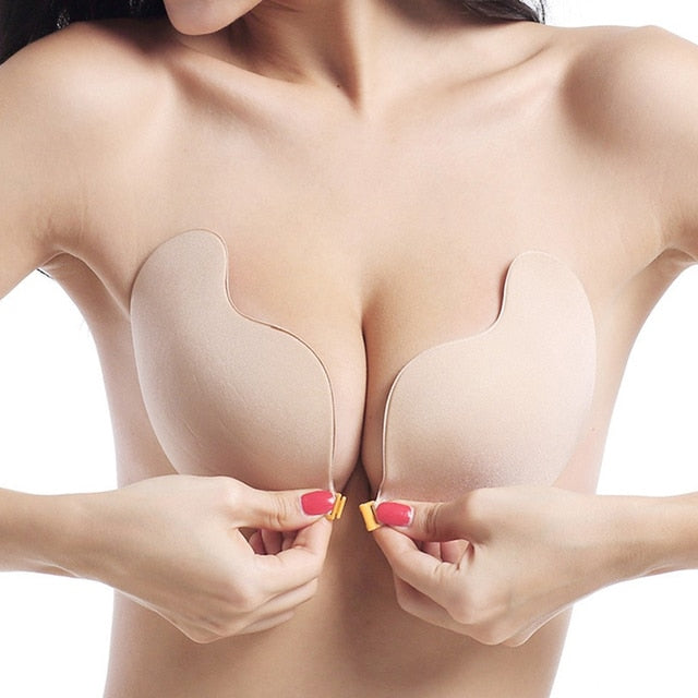 SkinBond™ Seamless, self-adhesive strapless silicone push-up bra
