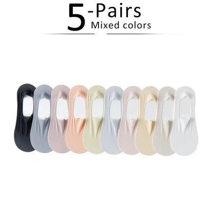 Silk Serene™ Transparent anti-slip socks