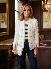 Sophia Tassozi™ Elegant Tassel Cropped Coat