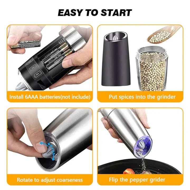 SpiceSage™ Automatic salt and pepper mills