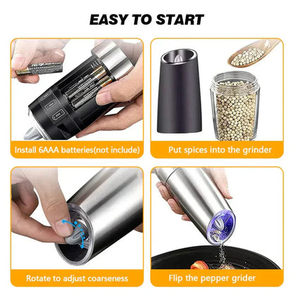 SpiceSage™ Automatic salt and pepper mills