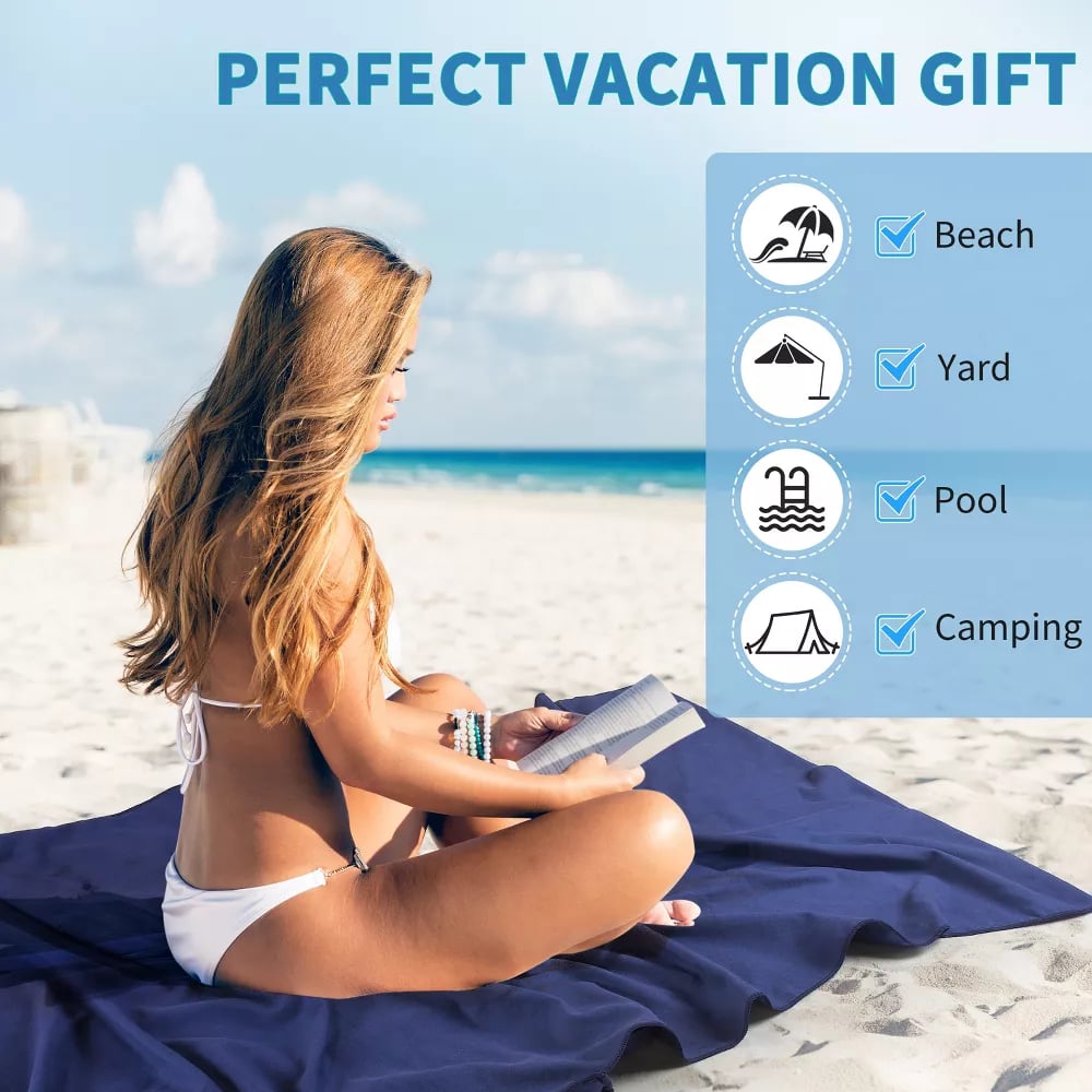 SunVibe™ Quick dry beach towel with pockets