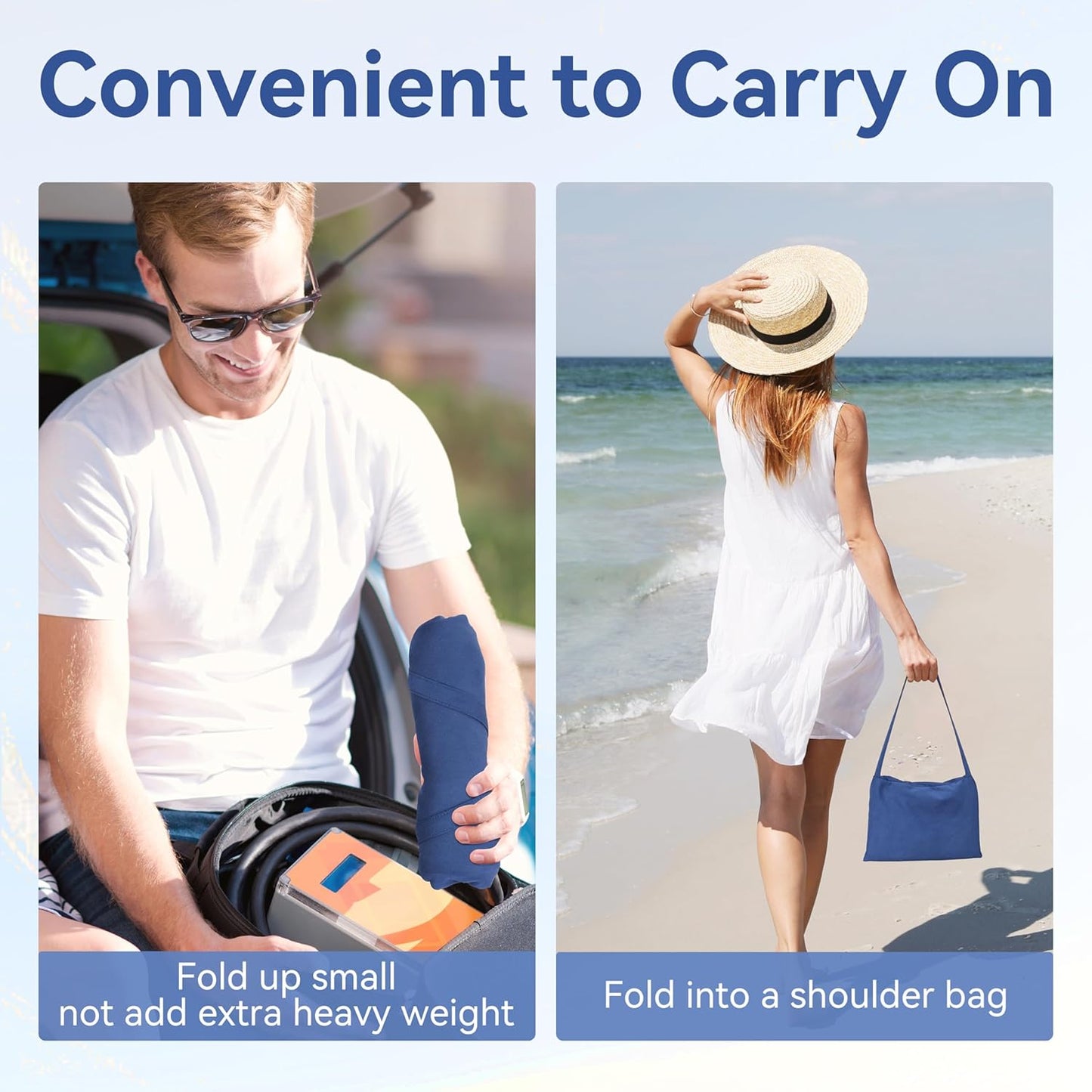 SunVibe™ Quick dry beach towel with pockets