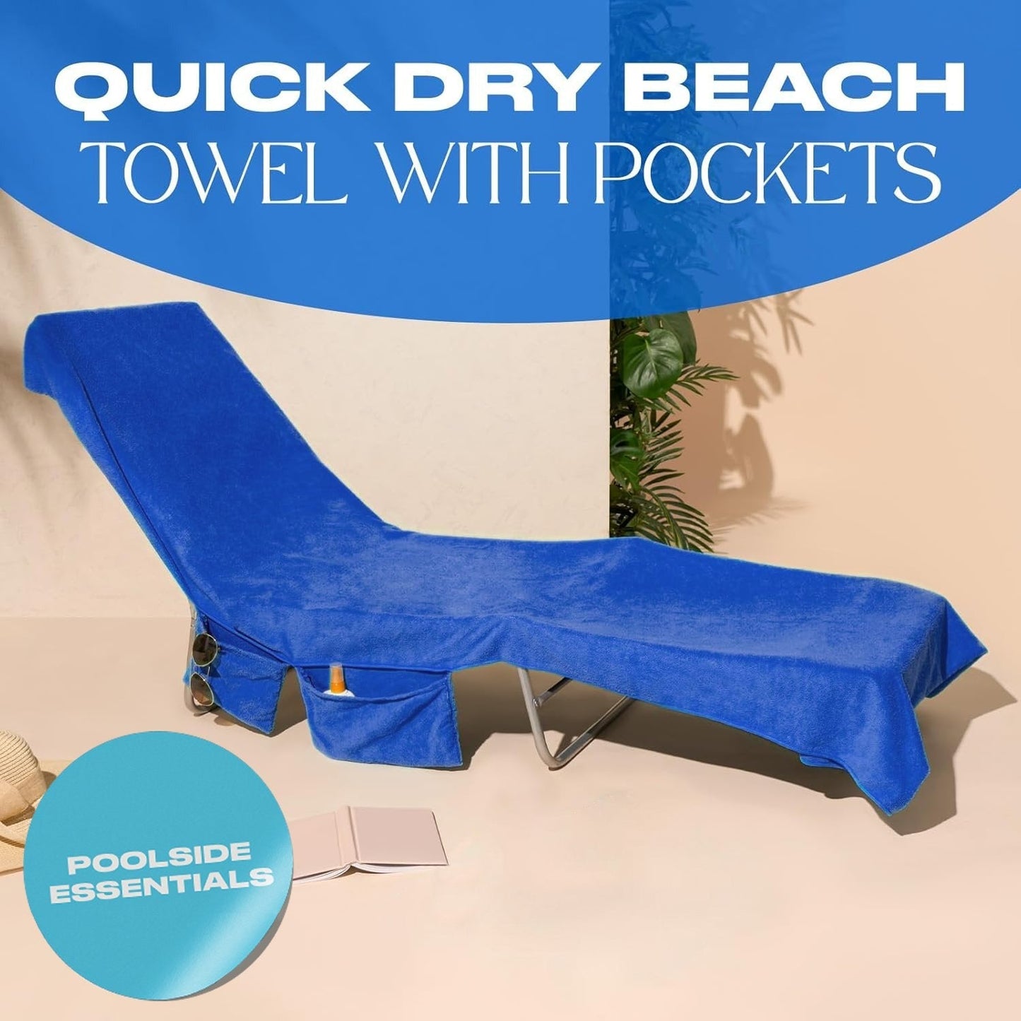 SunVibe™ Quick dry beach towel with pockets