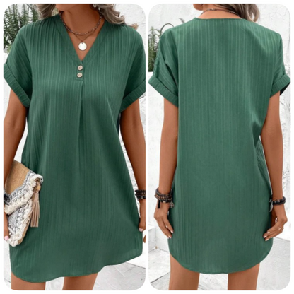 Trasea Pacini™ Casual short sleeve V-neck dress