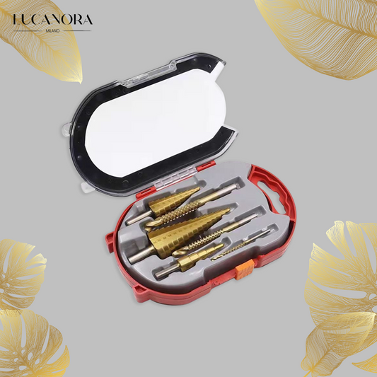 Turbo Bore™ Titanium drill bit set for drilling in metal, 6 pcs