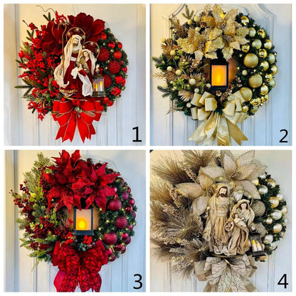 Twinkle Ring™ Christmas wreath with lights
