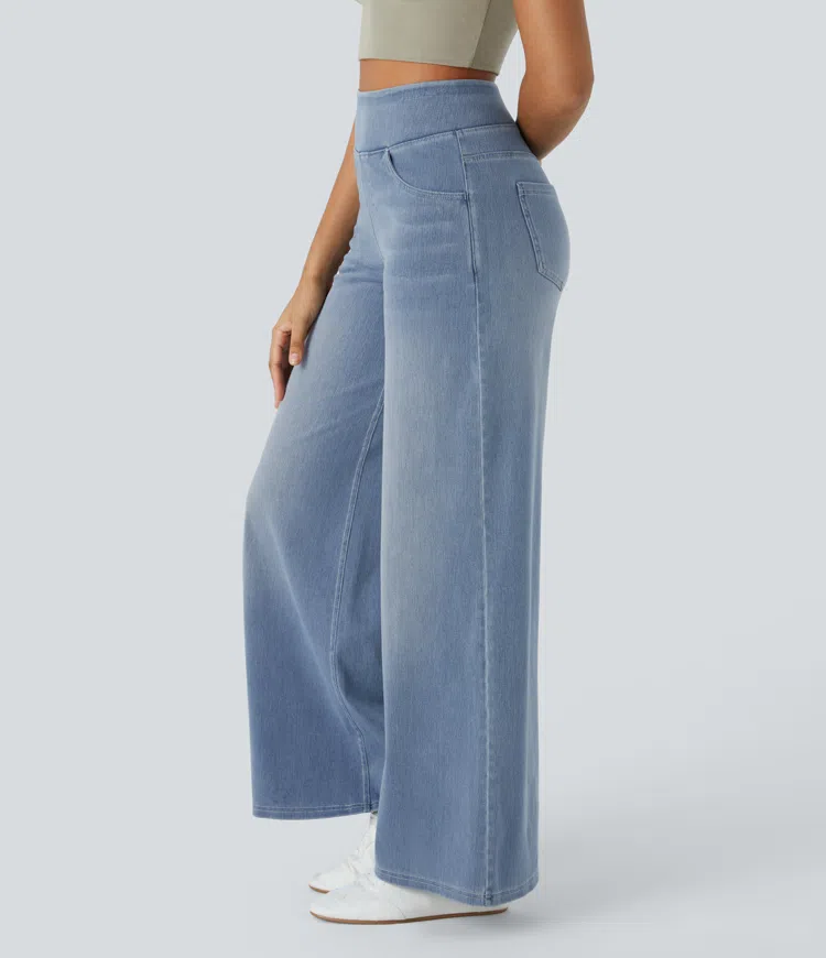 Uliva Di Rocco™ Super Stretch High-Waisted Wide Leg Jeans