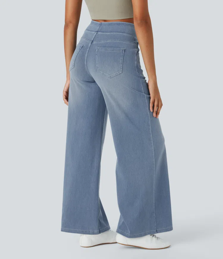 Uliva Di Rocco™ Super Stretch High-Waisted Wide Leg Jeans
