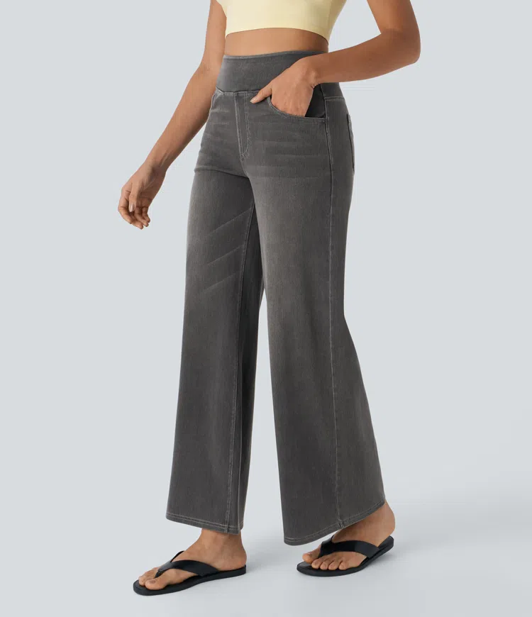 Uliva Di Rocco™ Super Stretch High-Waisted Wide Leg Jeans
