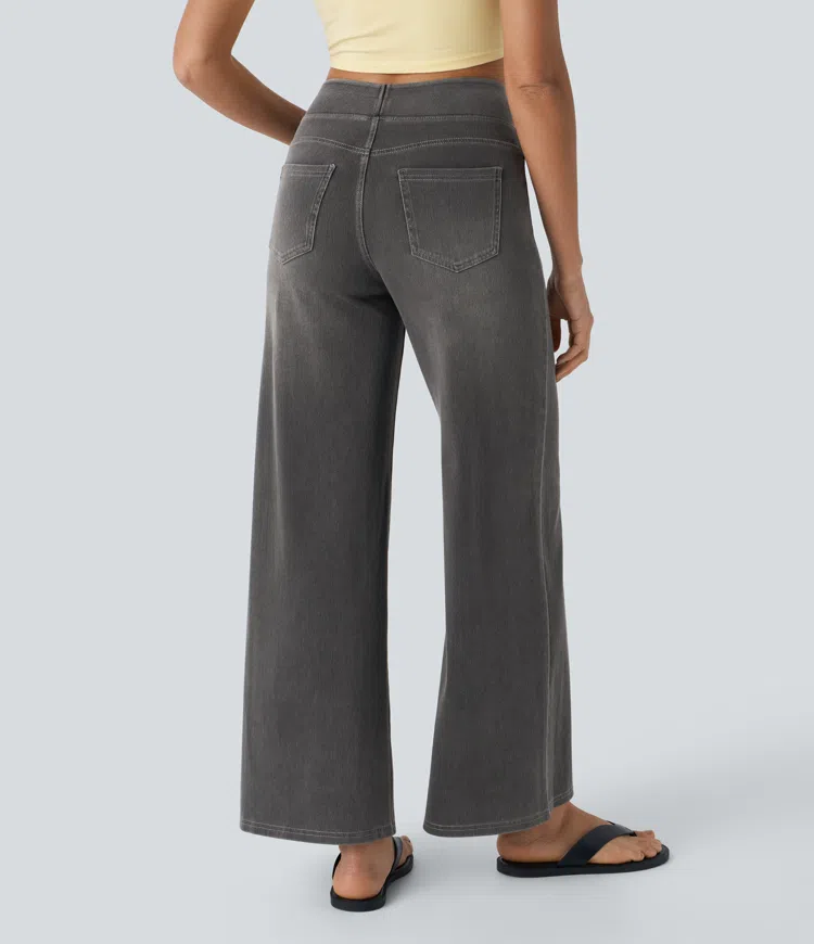 Uliva Di Rocco™ Super Stretch High-Waisted Wide Leg Jeans