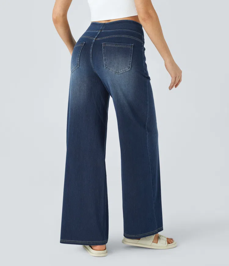 Uliva Di Rocco™ Super Stretch High-Waisted Wide Leg Jeans