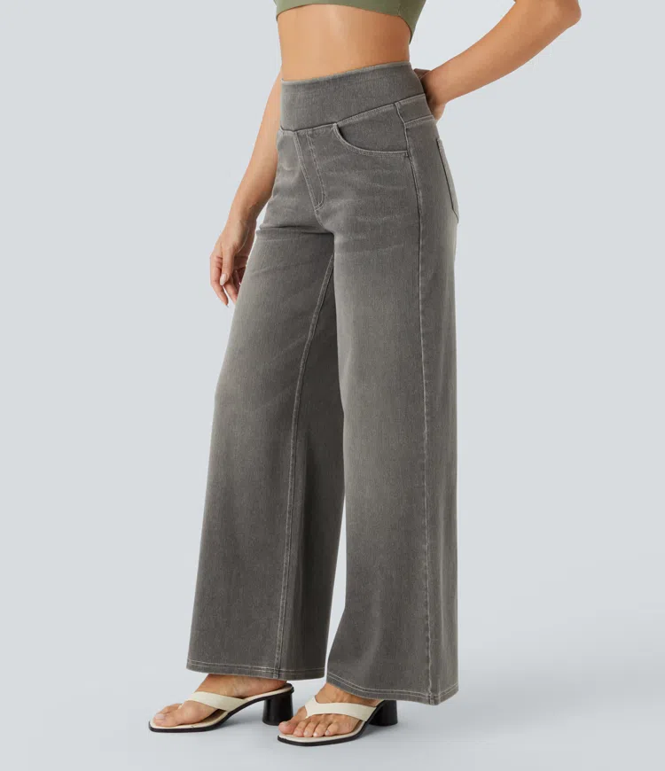 Uliva Di Rocco™ Super Stretch High-Waisted Wide Leg Jeans