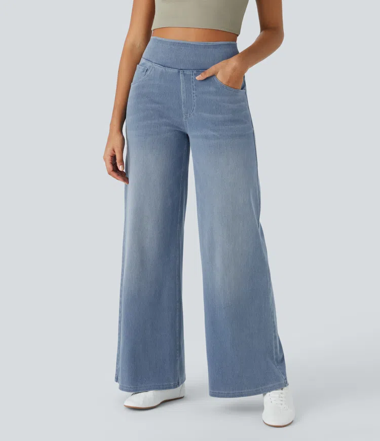 Uliva Di Rocco™ Super Stretch High-Waisted Wide Leg Jeans