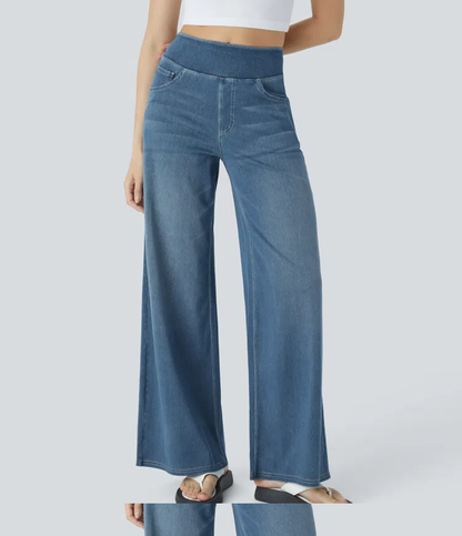Uliva Di Rocco™ Super Stretch High-Waisted Wide Leg Jeans