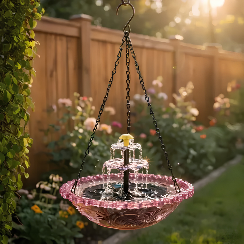 Cascadelle™ Solar Powered Cascading Bird Bath Fountain