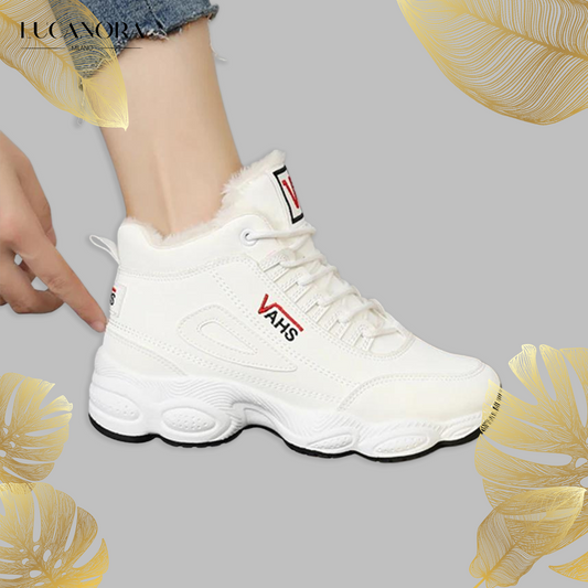 VAHS Fashion™ Fashionable winter fleece walking sneakers