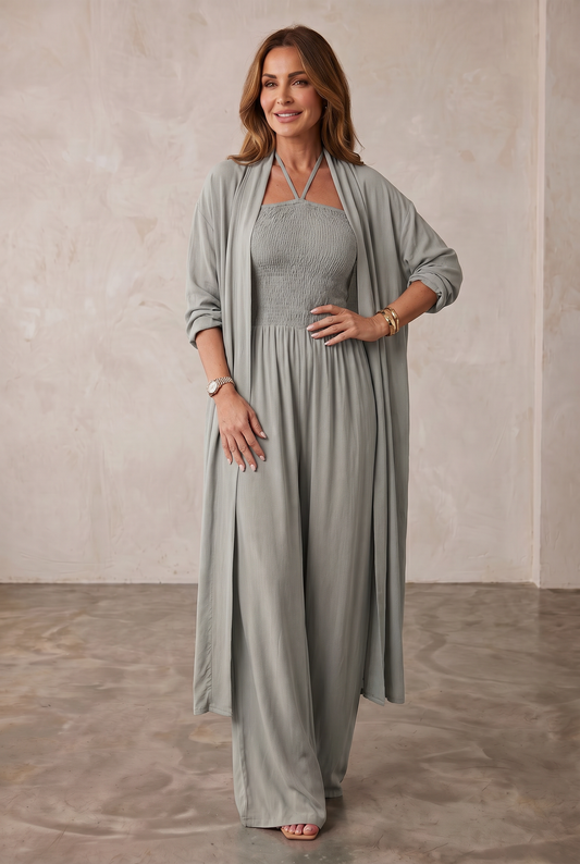Valentina Caruso™ Elegant Wide Leg Strappy Two Piece Set