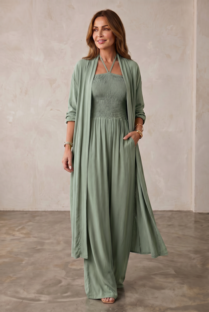 Valentina Caruso™ Elegant Wide Leg Strappy Two Piece Set