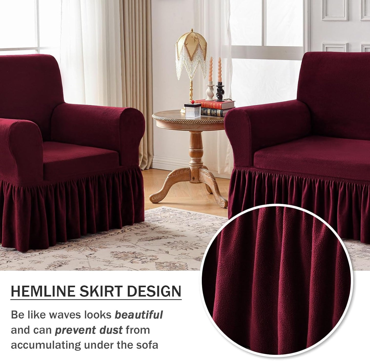 Velvexa™ Armchair Cover Thick Plush
