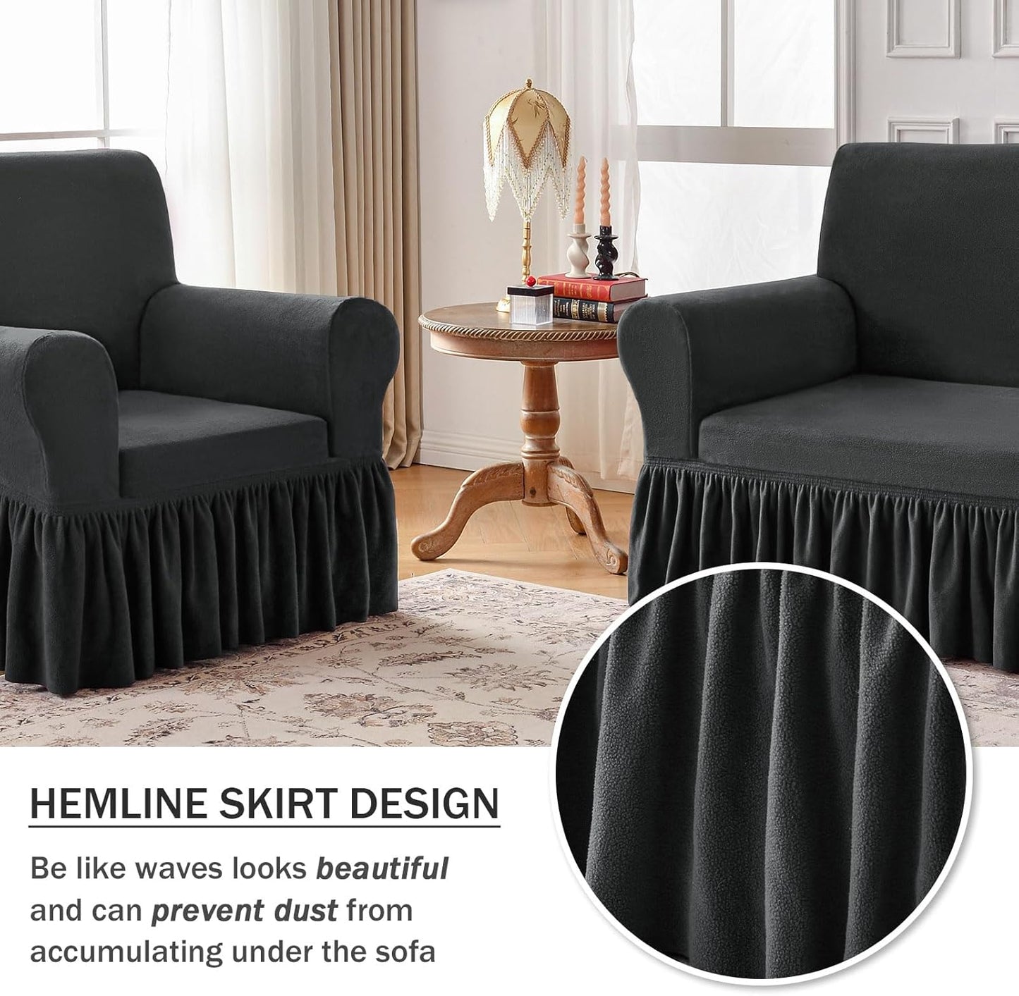 Velvexa™ Armchair Cover Thick Plush