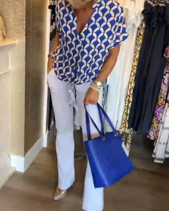 Viola Fox™ Casual top with print
