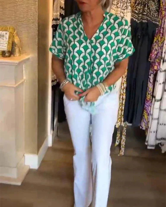 Viola Fox™ Casual top with print