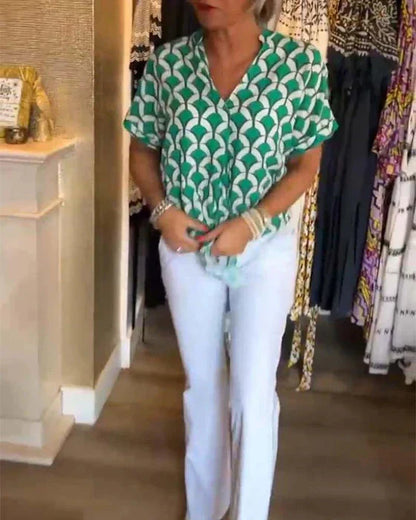 Viola Fox™ Casual top with print