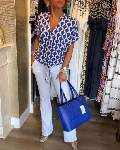 Viola Fox™ Casual top with print