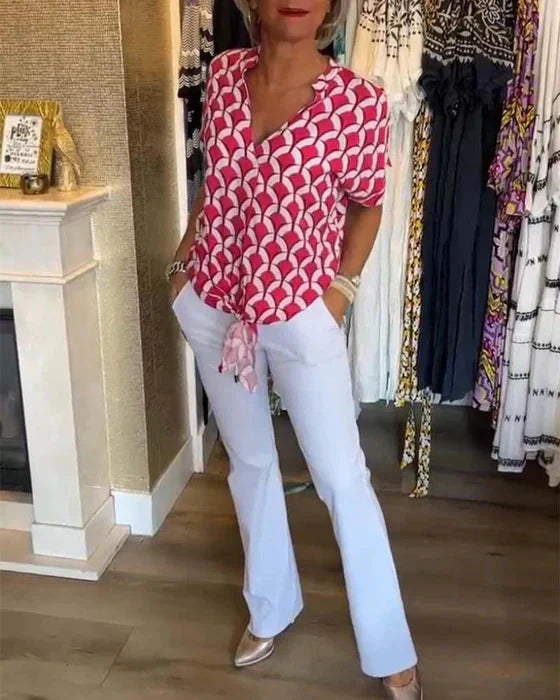 Viola Fox™ Casual top with print