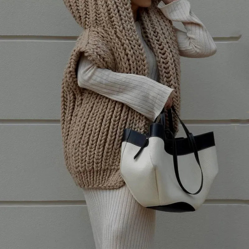 Dixie™ Loose knit sweater with hood