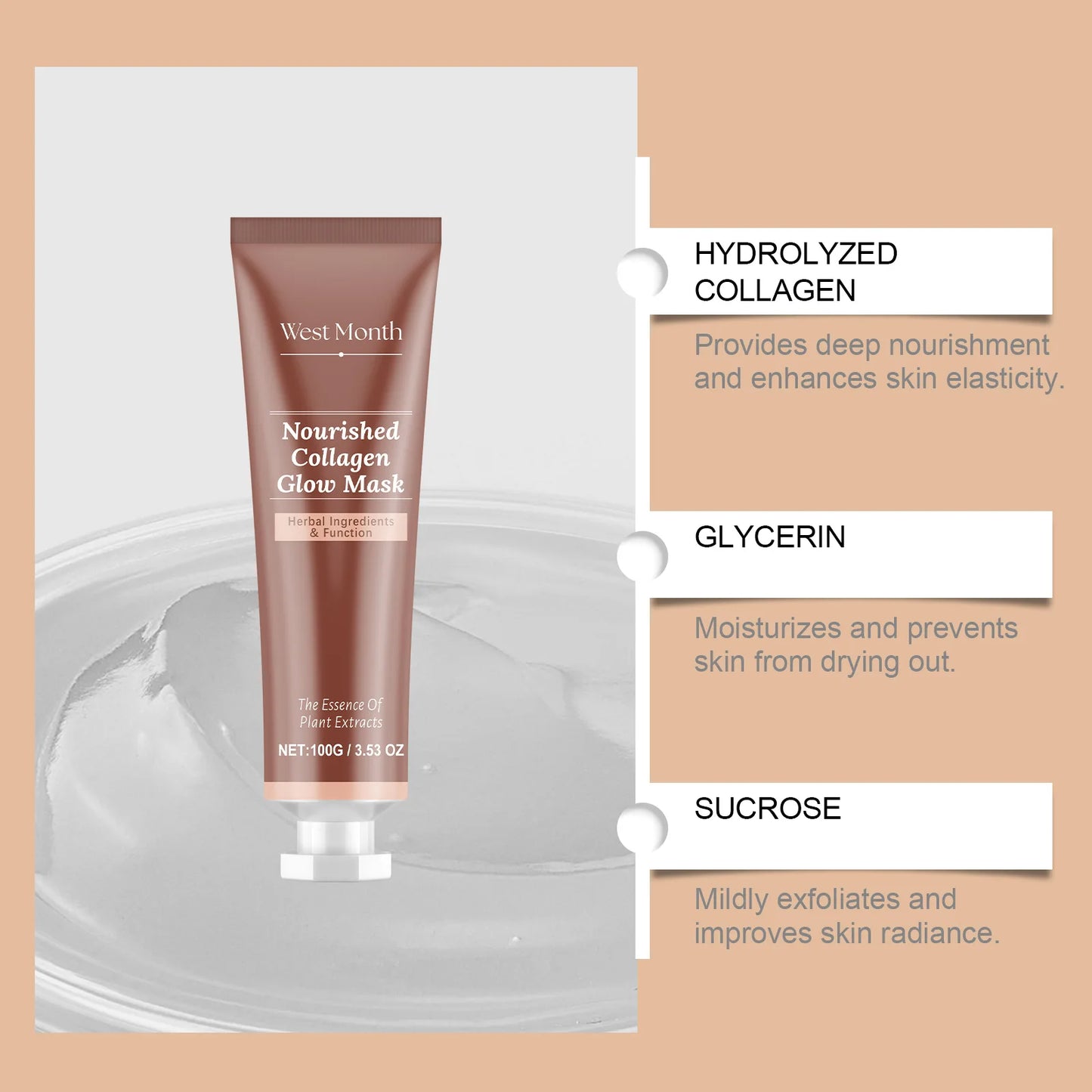 WestMonth Glow™ Nourished collagen mask