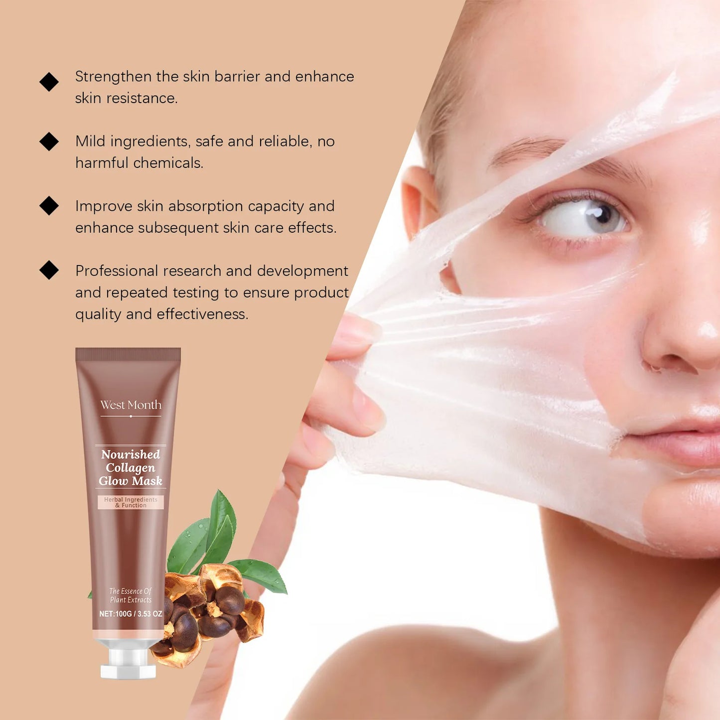 WestMonth Glow™ Nourished collagen mask