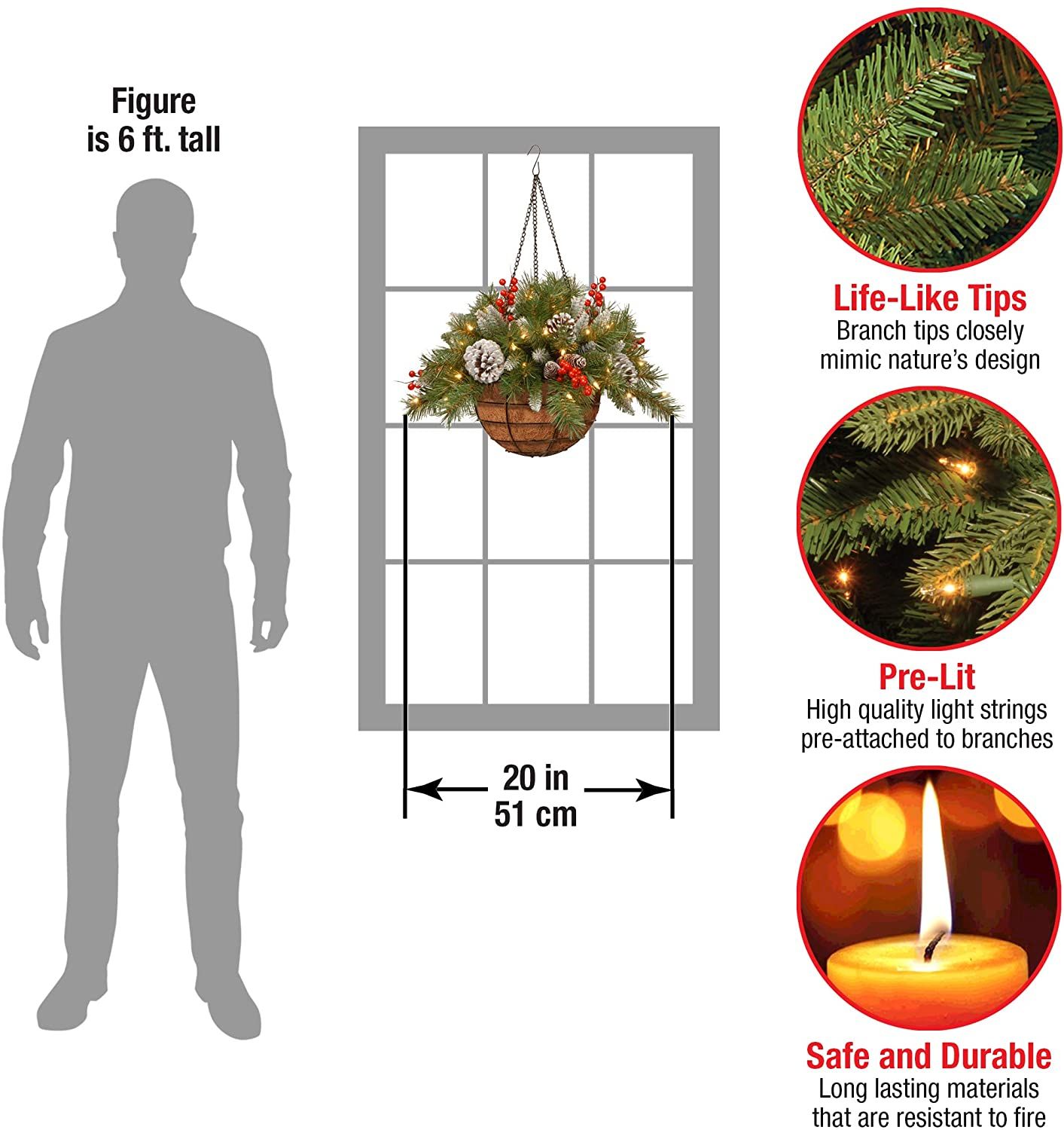 WonderSphere™ Christmas hanging basket