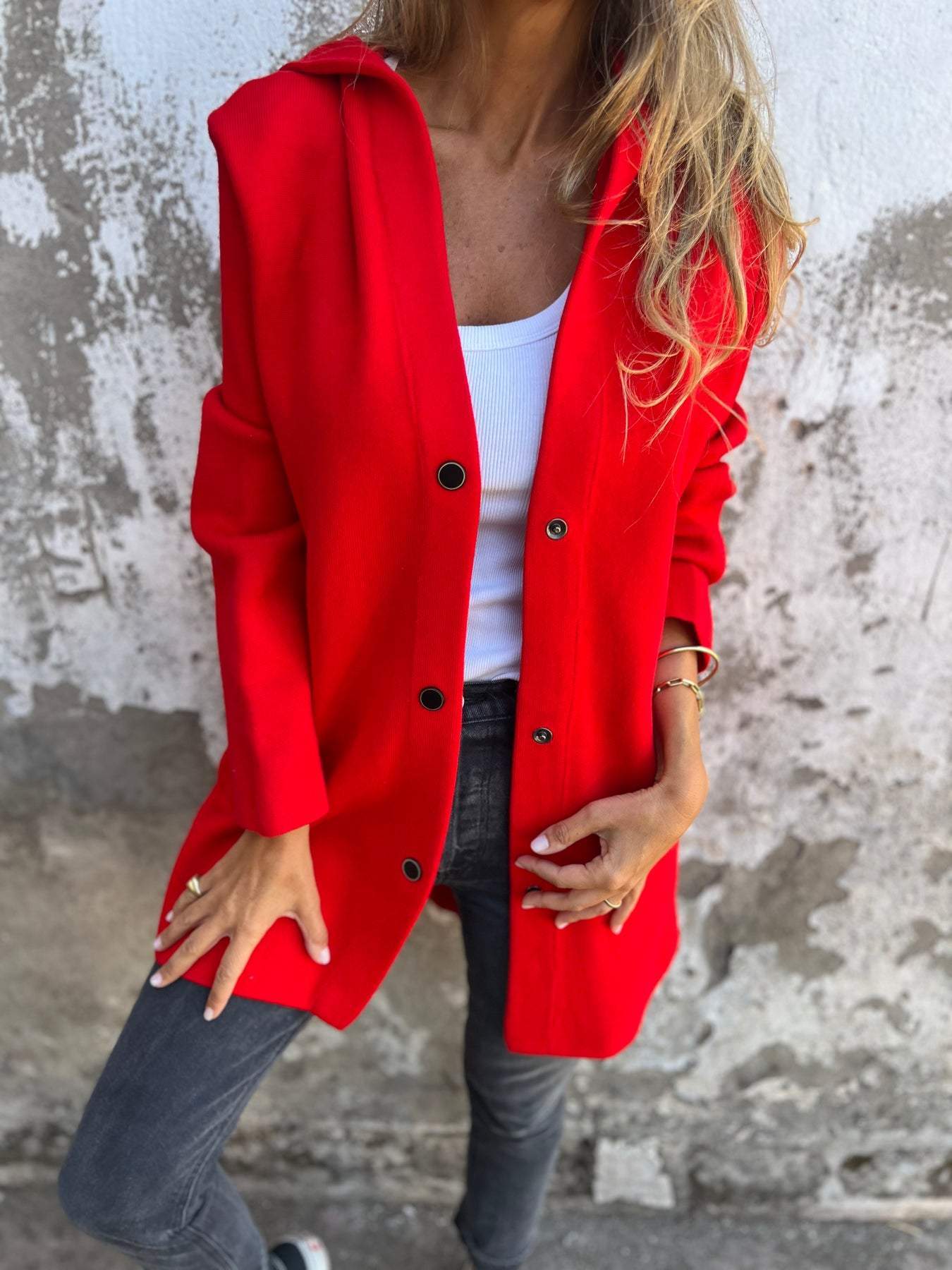 Xènia Enciso™ Casual single breasted jacket with hood