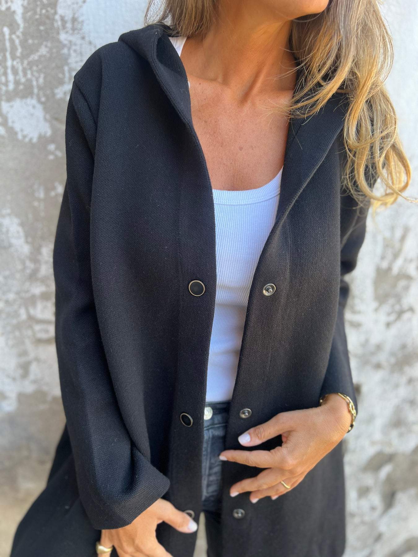 Xènia Enciso™ Casual single breasted jacket with hood