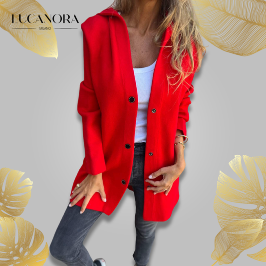 Xènia Enciso™ Casual single breasted jacket with hood