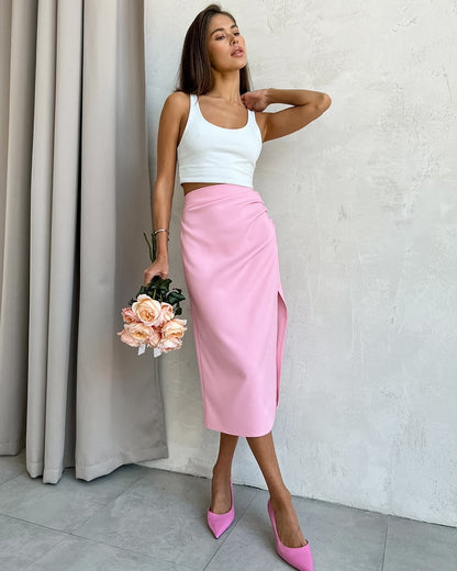 Zarina Bozzi™ Women's Side Slit Bodycon Midi Skirt