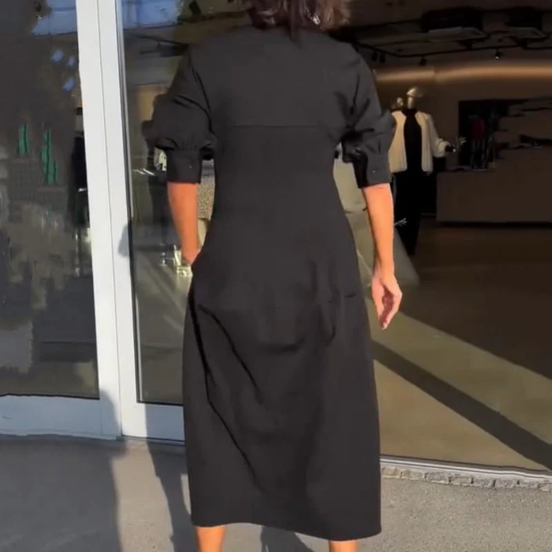 Zarina Sassano™ V-Neck Midi Dress