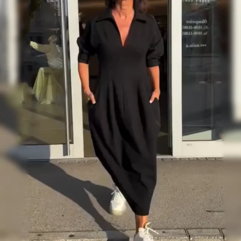 Zarina Sassano™ V-Neck Midi Dress