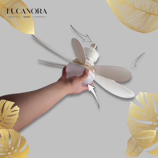ZephyrAir™ Portable ceiling fan and light 2 in 1